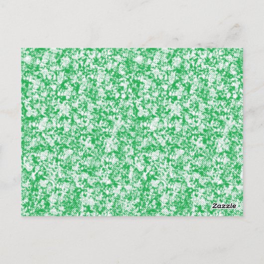 Een groene en witte achtergrond met kleine witte s briefkaart (Achterkant)