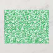 Een groene en witte achtergrond met kleine witte s briefkaart (Voorkant)
