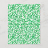 Een groene en witte achtergrond met kleine witte s flyer (Achterkant)