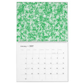 Een groene en witte achtergrond met kleine witte s kalender (Jan 2027)