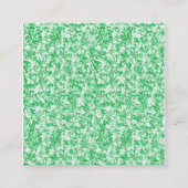 Een groene en witte achtergrond met kleine witte s klantenkaartje (Voorkant)