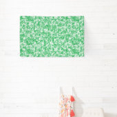 Een groene en witte achtergrond met kleine witte s spandoek (Insitu)