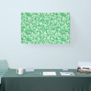 Een groene en witte achtergrond met kleine witte s spandoek