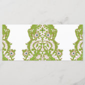 een groene en witte behang met sierlijke ontwerpen menu (Voorkant)