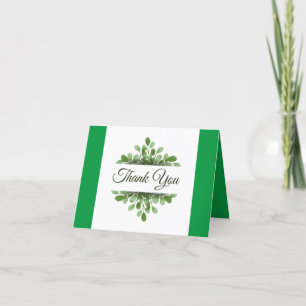 Een groene en witte manier om je te bedanken bedankkaart