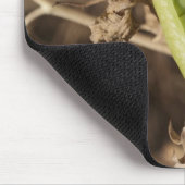 Een groene erwtendop op een gedroogd erwt-Plant Muismat (Hoek)