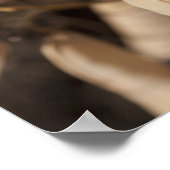 Een groene erwtendop op een gedroogd erwt-Plant Poster (Hoek)