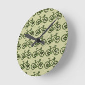 een groene fiets ronde klok (Hoek)