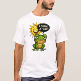 Een groene kikker heeft een kakkerlak t-shirt