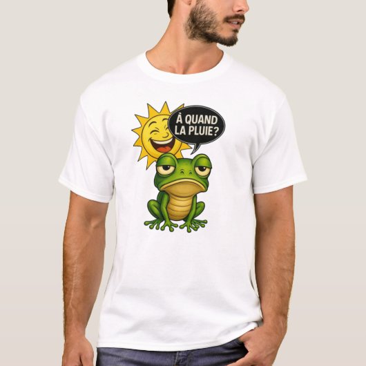 Een groene kikker heeft een kakkerlak t-shirt (Voorkant)