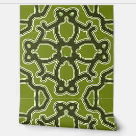 Een  groene kleur "Ratti_Creative_Arts" Behang