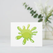 een groene kleursplash briefkaart (Staand voorkant)