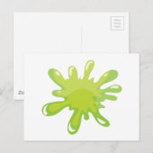 een groene kleursplash briefkaart (Voorkant / Achterkant)