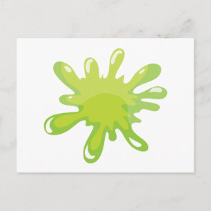een groene kleursplash briefkaart