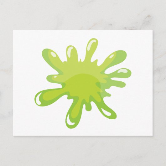 een groene kleursplash briefkaart (Voorkant)