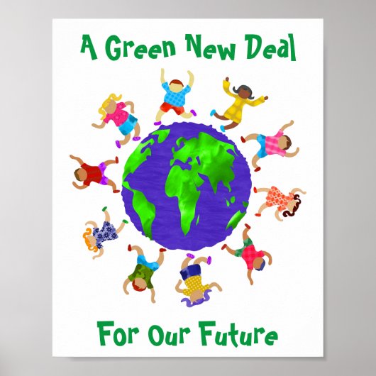Een groene nieuwe deal voor onze toekomst poster (Voorkant)