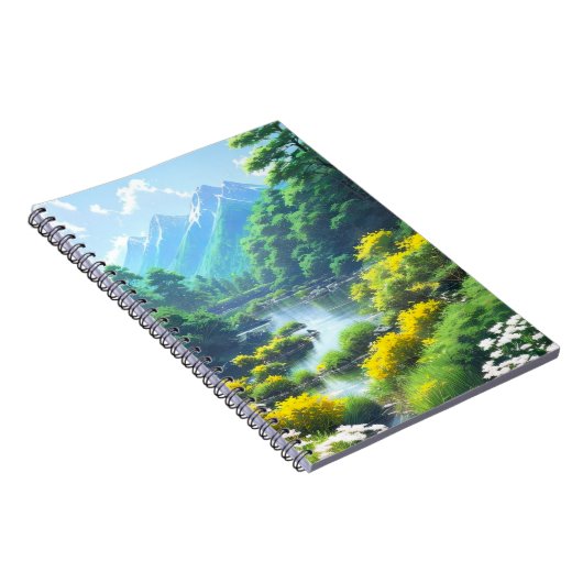 Een groene oase van bomen notitieboek (Rechterzijde)