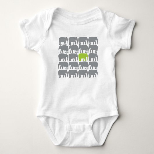 Eén groene olifant in het Shirt van het Herd (Voorkant)