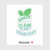 Een groene planeet is een schone planeet, KLIMAATV Sticker (Vel)