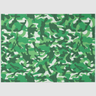 Een groene regenboog camouflage tissue papier