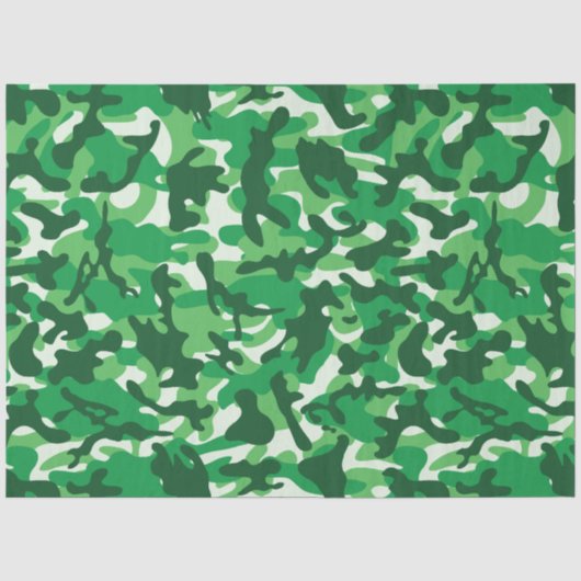 Een groene regenboog camouflage tissuepapier (Voorkant)