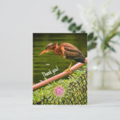 Een groene reiger briefkaart (Staand voorkant)