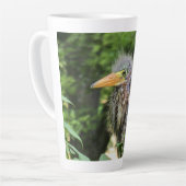 Een groene reiger latte mok (Linkerhoek)