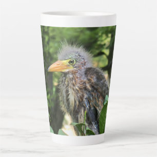 Een groene reiger latte mok