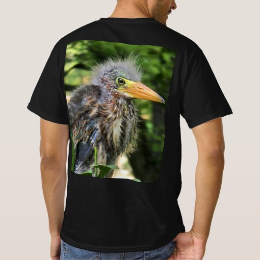 Een groene reiger t-shirt (Achterkant)