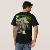 Een groene reiger t-shirt (Achterkant volledig)