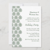 Een groene  uitnodiging tot het indienen van feest (Voorkant)