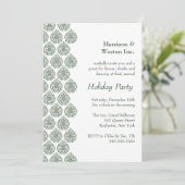 Een groene  uitnodiging tot het indienen van feest (Staand voorkant)