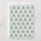 Een groene  uitnodiging tot het indienen van feest (Achterkant)