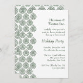 Een groene  uitnodiging tot het indienen van feest (Voorkant / Achterkant)