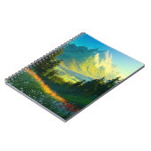 Een groene vallei bloeit met dennenbos notitieboek (Linkerzijde)