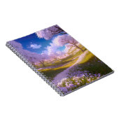 Een groene weide versierd met bloeiende bloemen notitieboek (Rechterzijde)