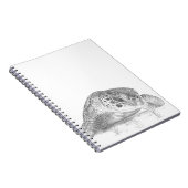 Een groene Zee schildpad in grayscale Notitieboek (Rechterzijde)