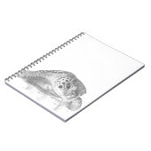 Een groene Zee schildpad in grayscale Notitieboek (Linkerzijde)
