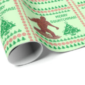 Een groentescherm met een Bigfoot Walking Squatchm Cadeaupapier (Rol Hoek)