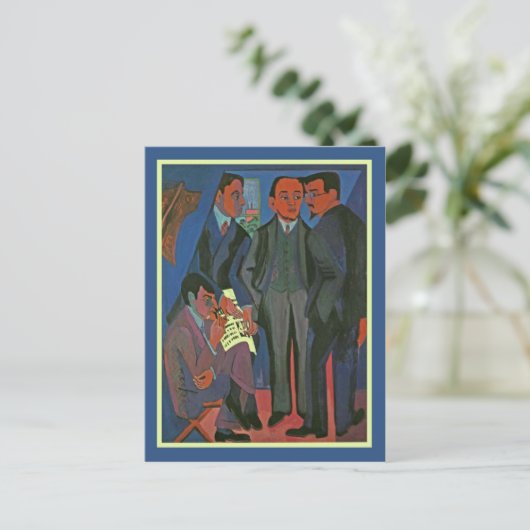 Een groep artiesten van Ernst Ludwig Kirchner Briefkaart (Staand voorkant)