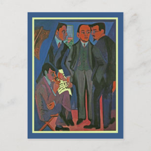 Een groep artiesten van Ernst Ludwig Kirchner Briefkaart
