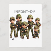 Een groep baby's in legercamouflage uniform briefkaart (Voorkant)
