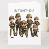 Een groep baby's in legercamouflage uniform kaart (Voorkant)