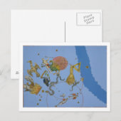 Een groep constellaties uit 'Uranometria' door Jo Briefkaart (Voorkant / Achterkant)