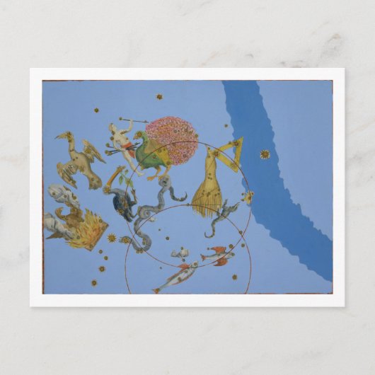 Een groep constellaties uit 'Uranometria' door Jo Briefkaart (Voorkant)