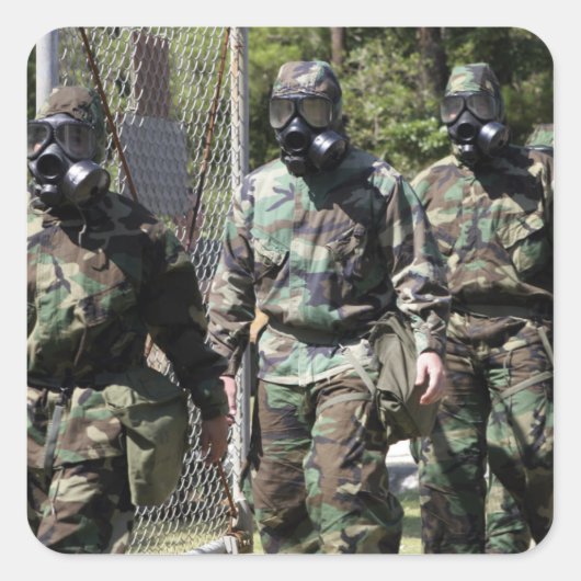 Een groep deelnemers aan de Solar Challenge Vierkante Sticker (Voorkant)