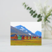 Een groep huizen in Longyearbyen, Spitsbergen Briefkaart (Staand voorkant)