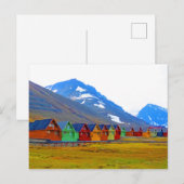 Een groep huizen in Longyearbyen, Spitsbergen Briefkaart (Voorkant / Achterkant)