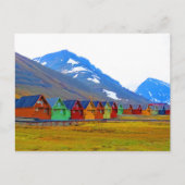 Een groep huizen in Longyearbyen, Spitsbergen Briefkaart (Voorkant)