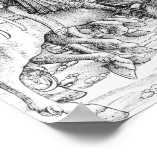 Een groep ingebouwde trompeters poster (Hoek)